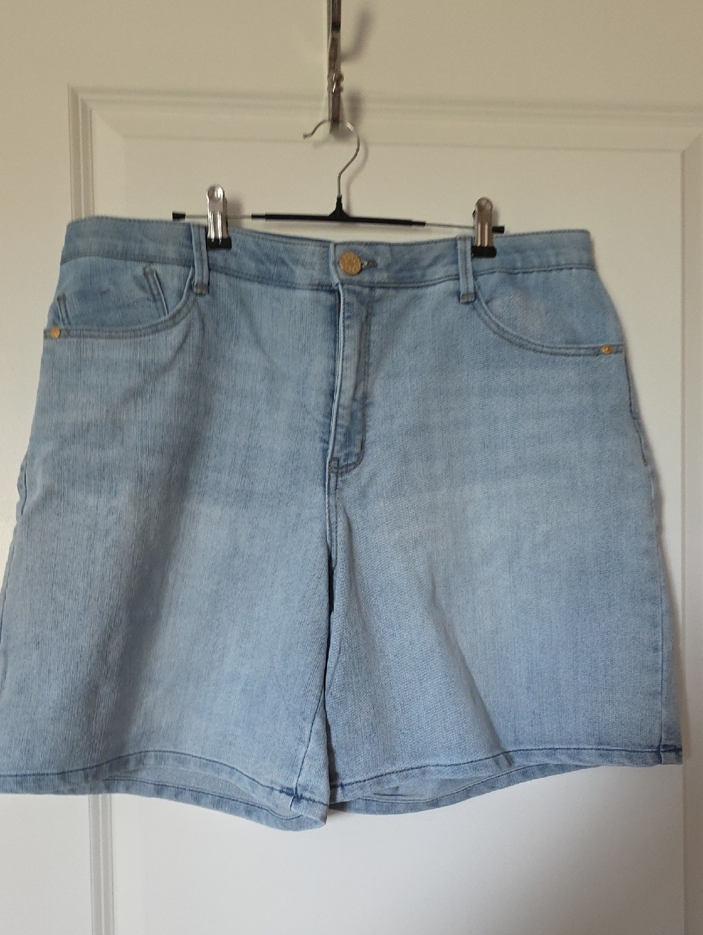 Democracy Light Wash High-Rise Denim Shorts